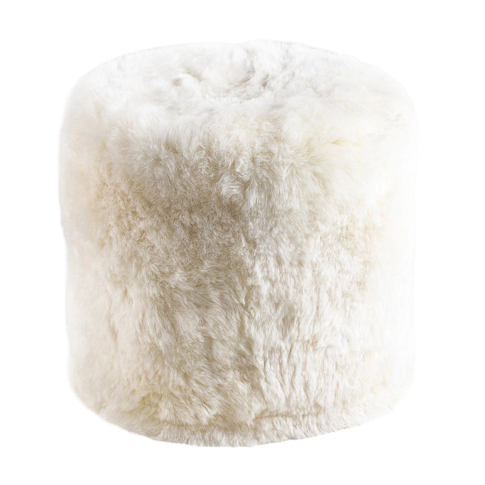 Icelandic Sheepskin Tuffet Off White