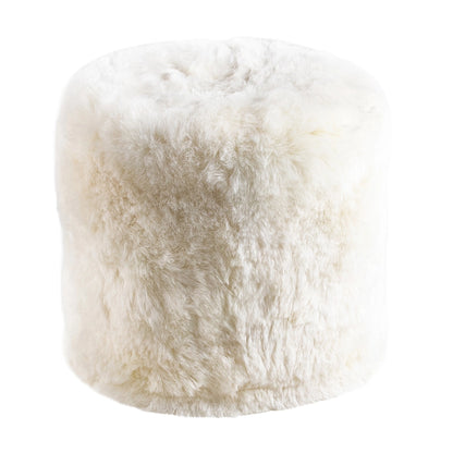 Icelandic Sheepskin Tuffet Off White