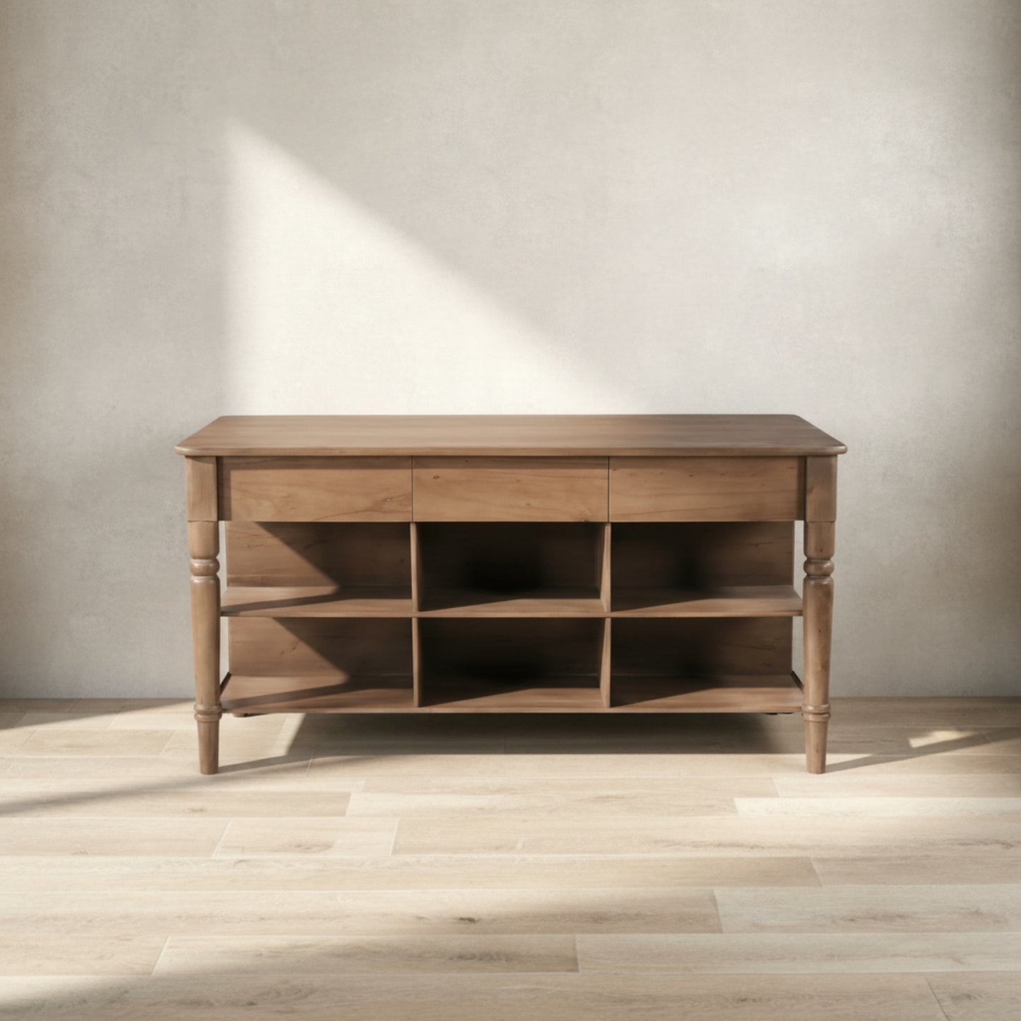 Russet Kitchen Island Brown