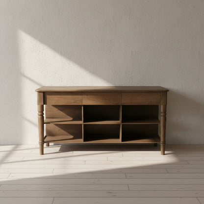 Russet Kitchen Island Brown