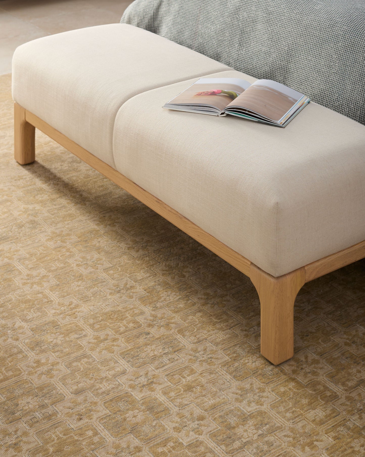 Bradly Bench- Beige