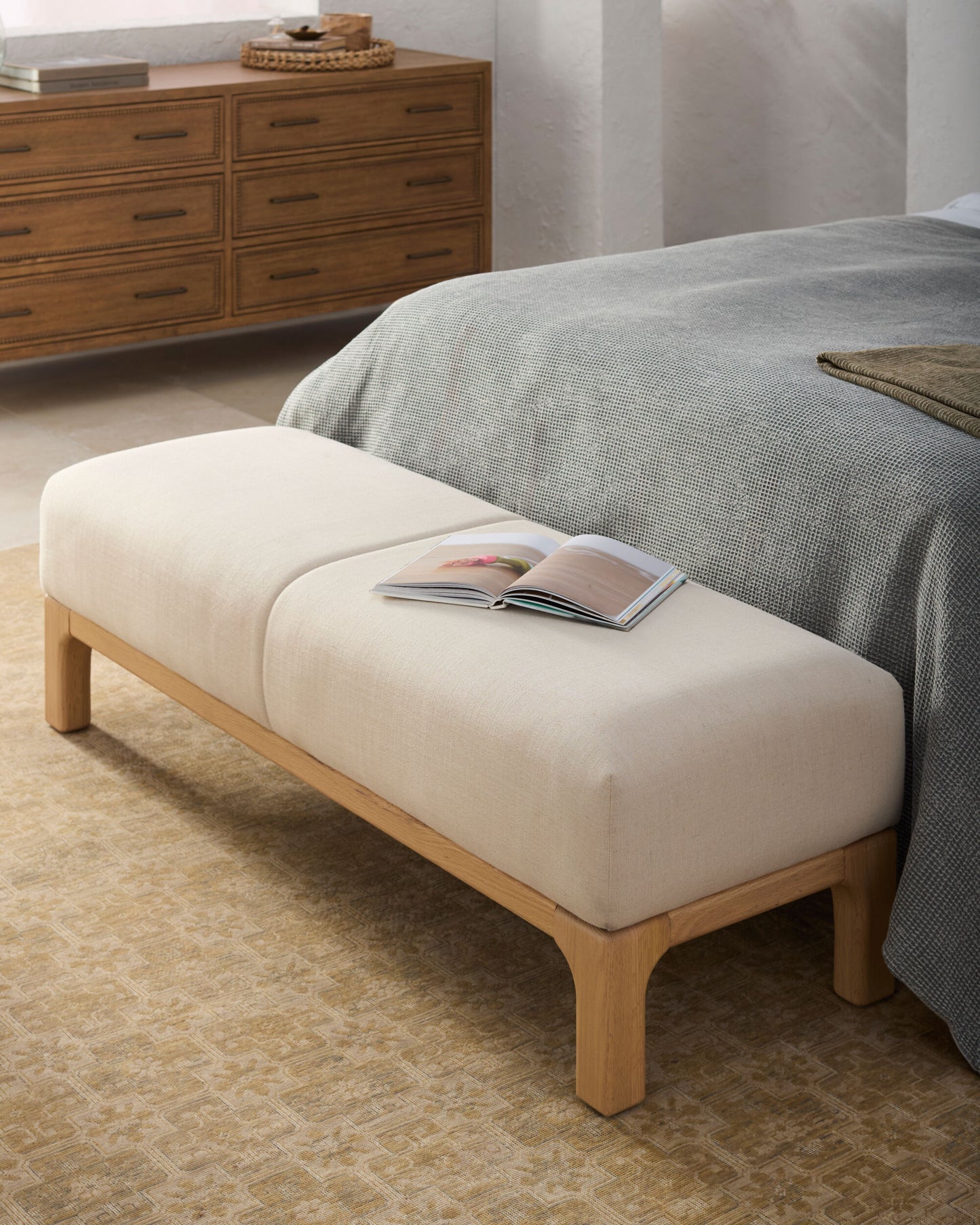 Bradly Bench- Beige