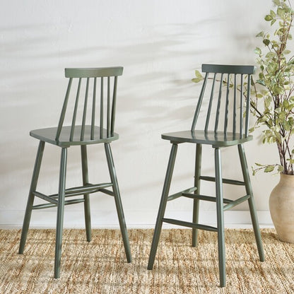 Beaufort Bar Stool Set of 2- Dusty Green