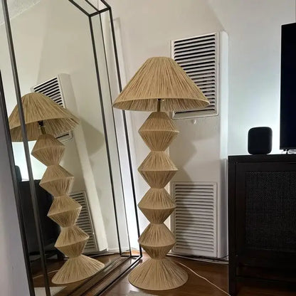 Natural Floor Raffia Lampshade