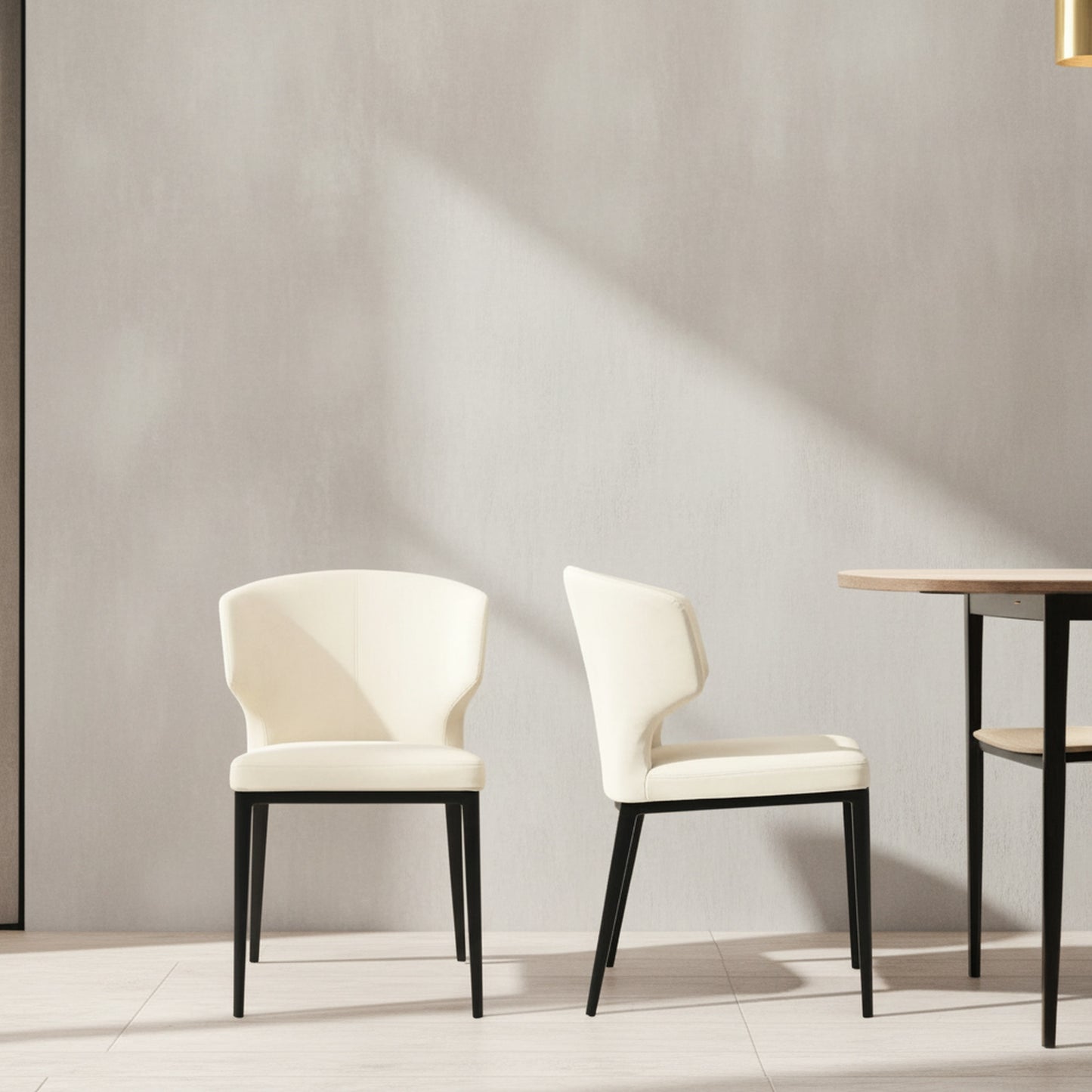 Delaney Dining Chair Warm Beige-Set of Two