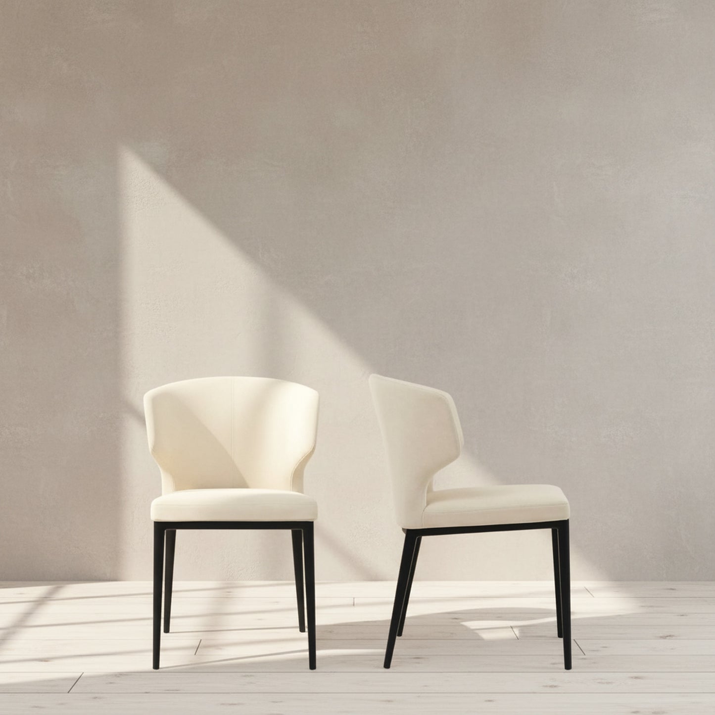 Delaney Dining Chair Warm Beige-Set of Two