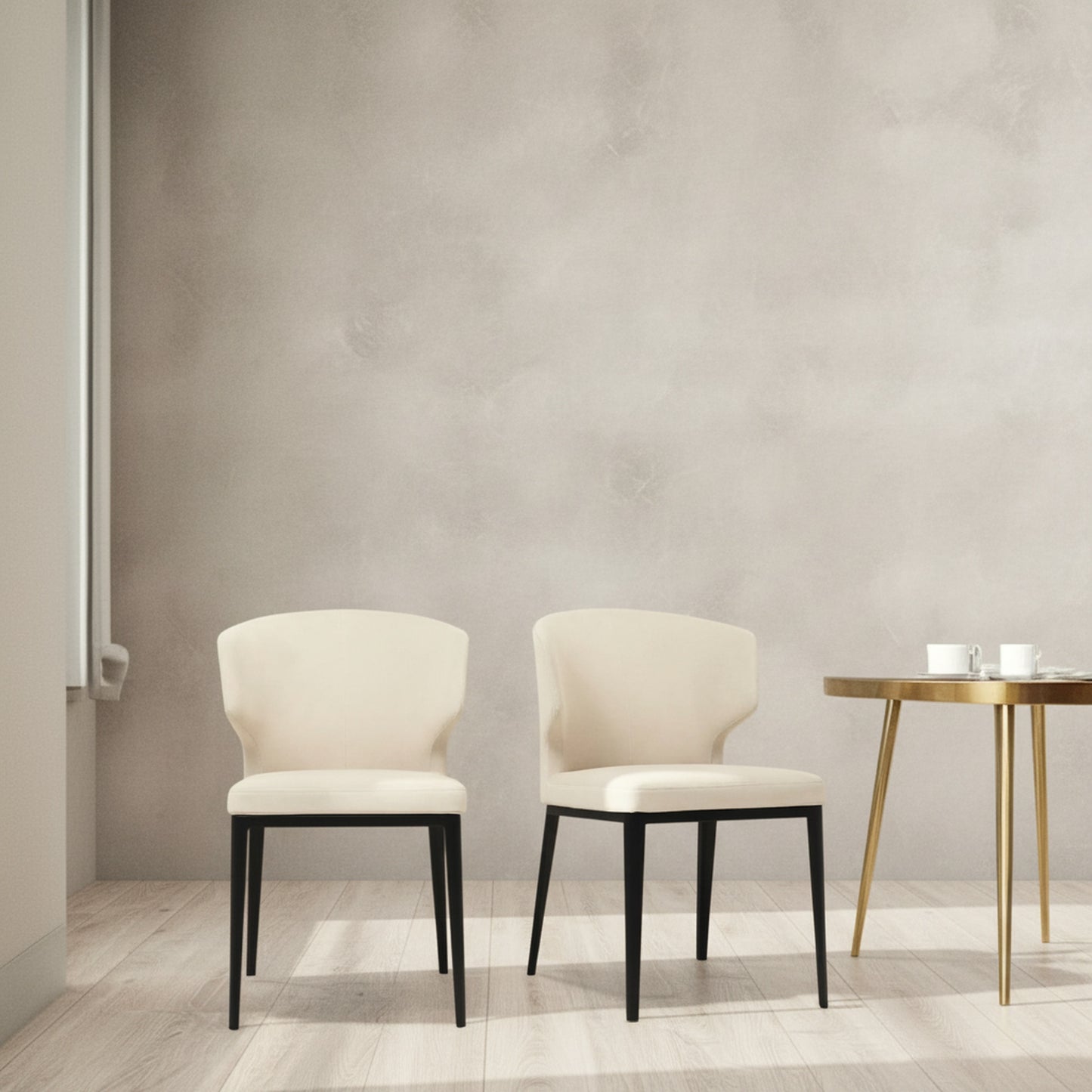 Delaney Dining Chair Warm Beige-Set of Two