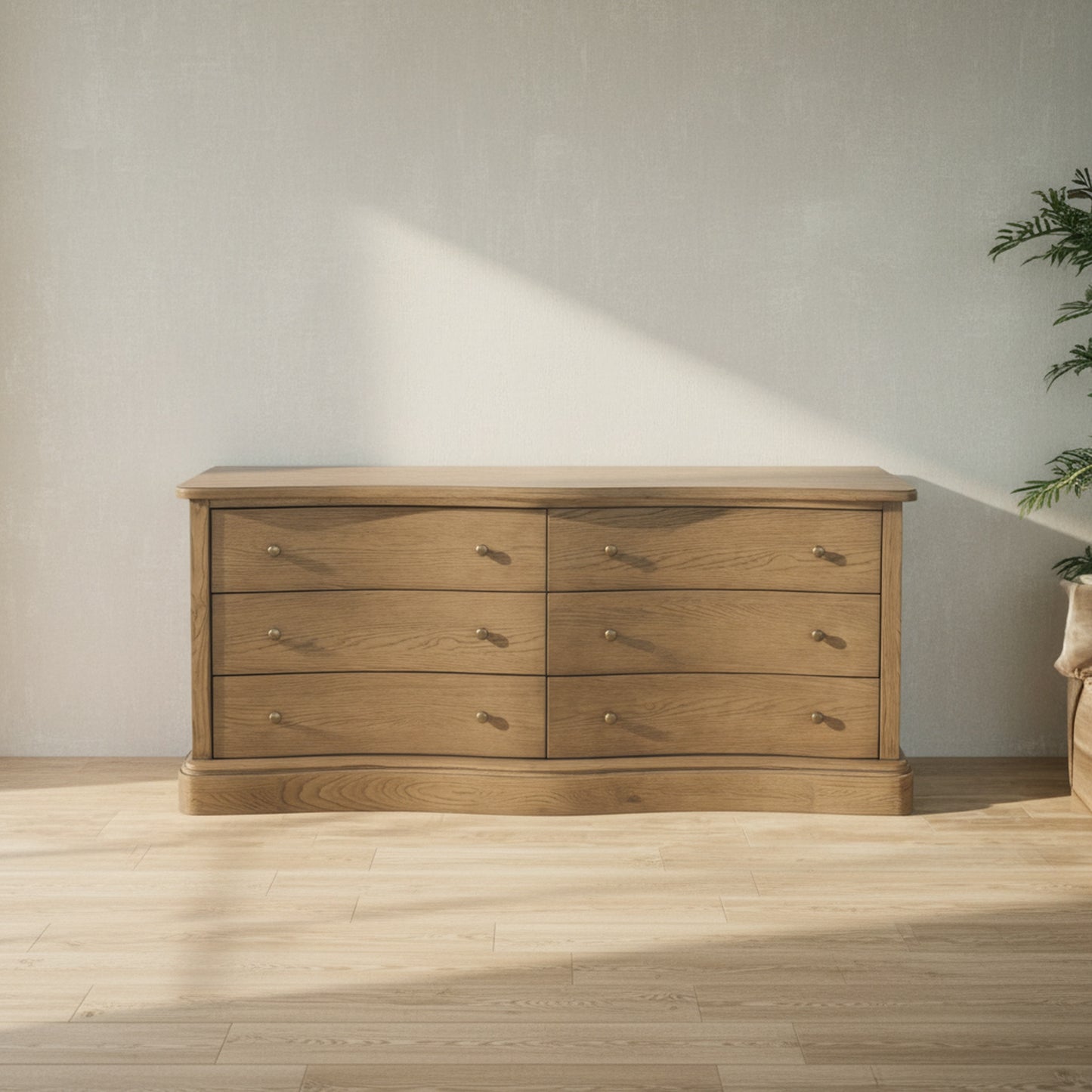 Clarence 6 Drawer Dresser Warm Brown