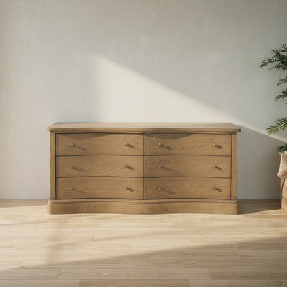 Clarence 6 Drawer Dresser Warm Brown