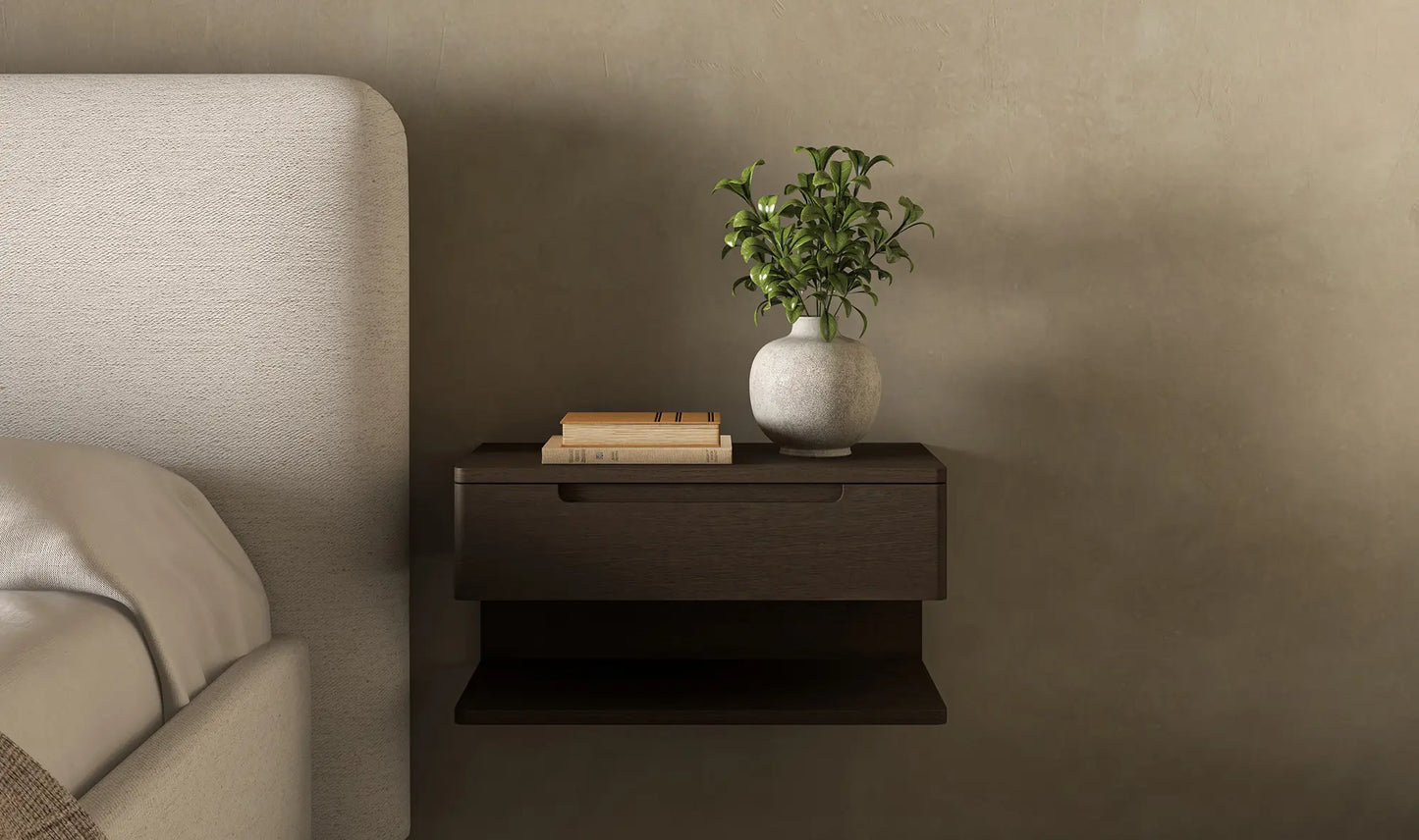 Jonah Floating Nightstand Dark Brown