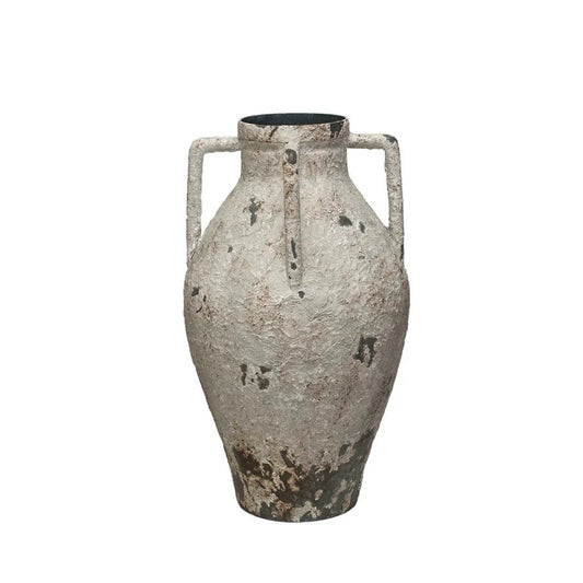 Found Metal Urn with Handles – Vintage-Inspired