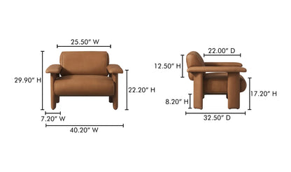 Marcello Lounge Chair Tan