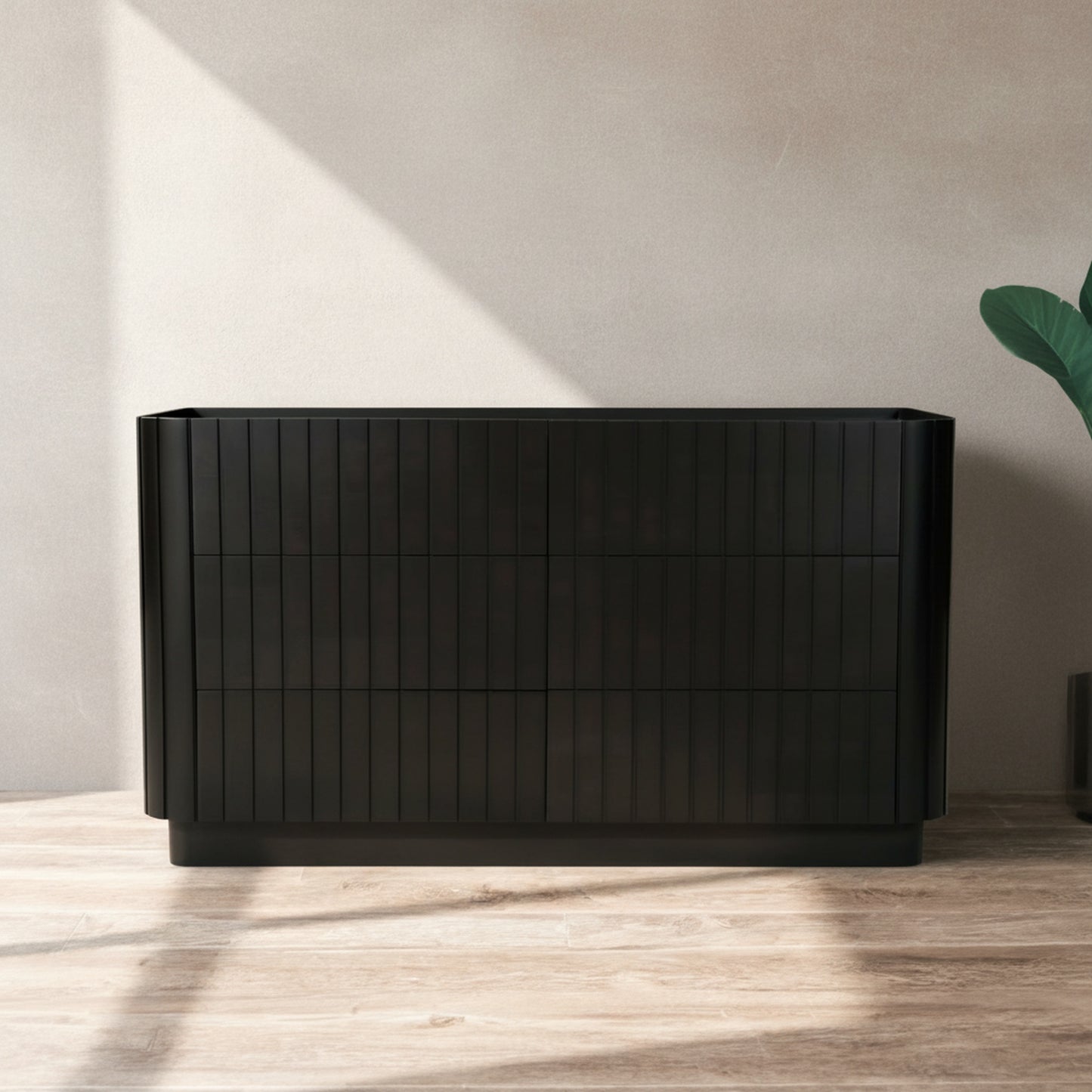 Povera 6 Drawer Dresser Black
