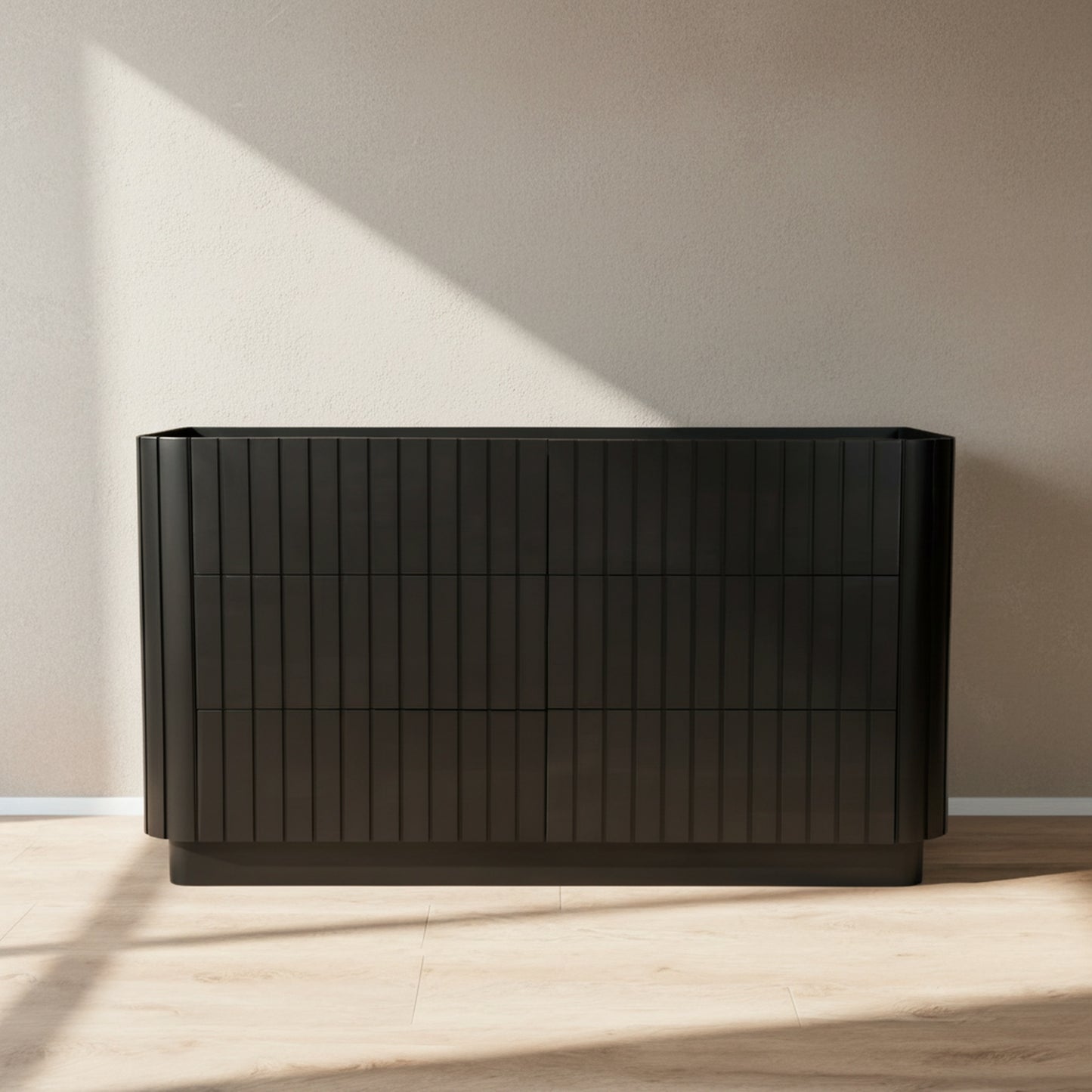 Povera 6 Drawer Dresser Black