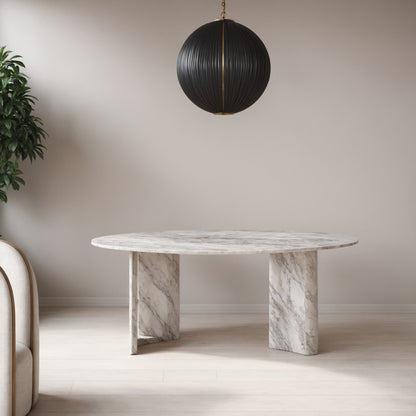 Celia Oval Dining Table Green Onyx Marble