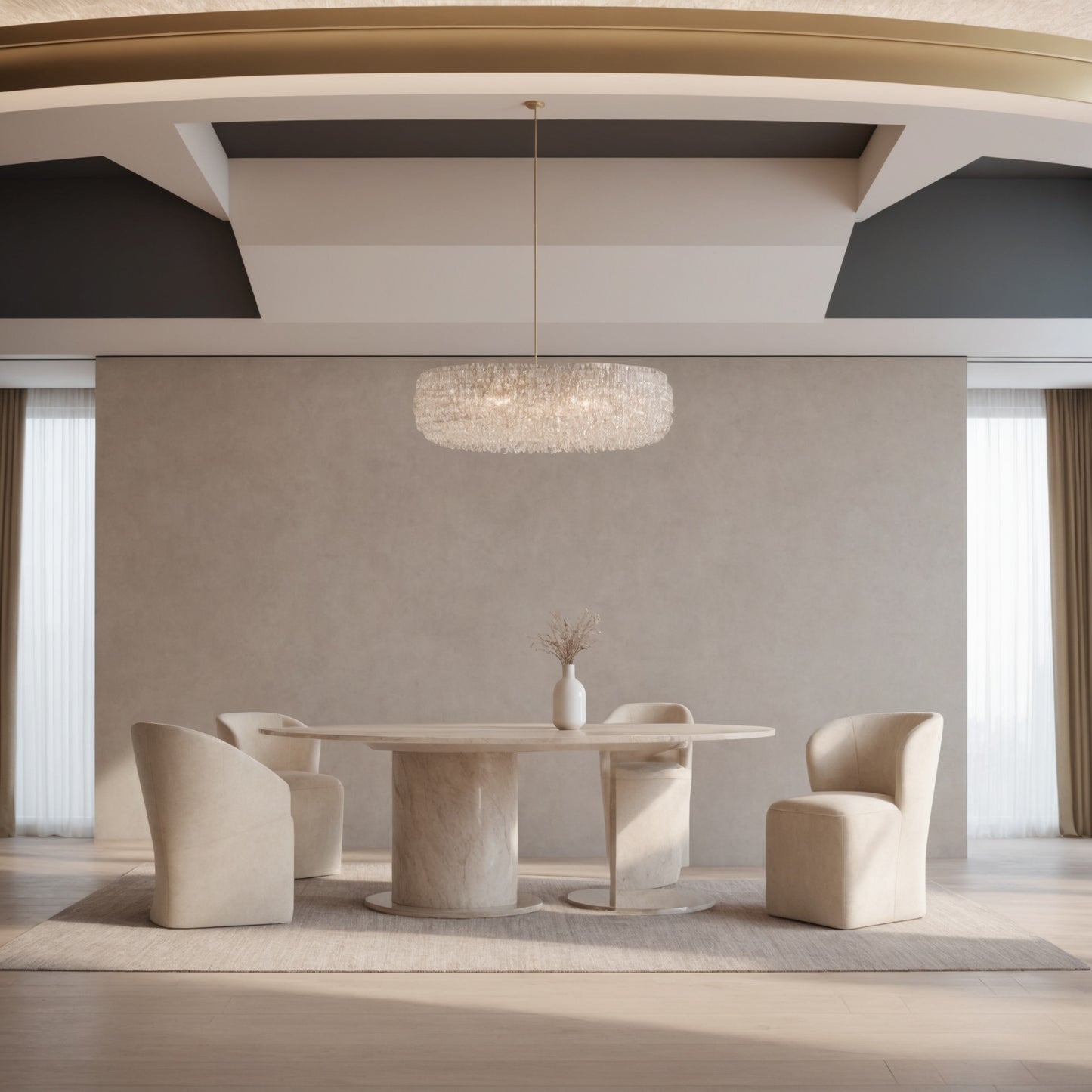 Celia Oval Dining Table Green Onyx Marble