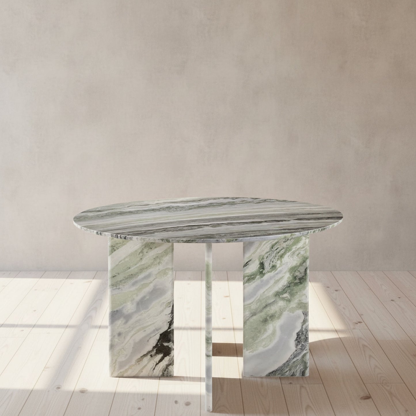 Celia Round Dining Table Green Onyx Marble
