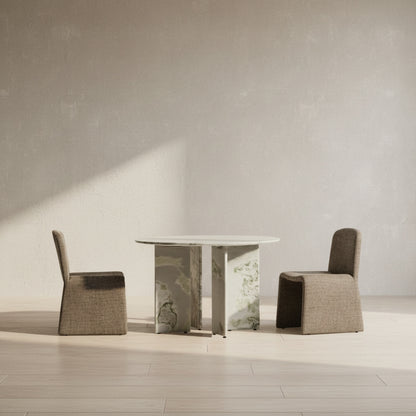 Celia Round Dining Table Green Onyx Marble