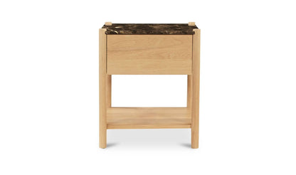 Elio Nightstand Dark Emperador Marble