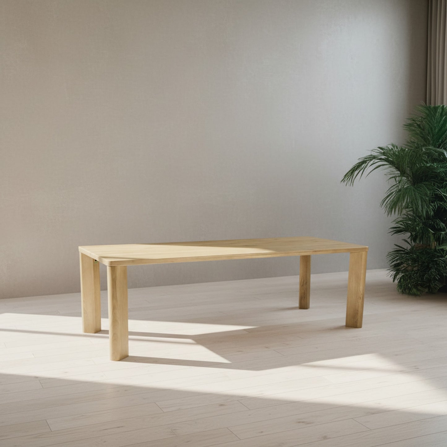 Segment Dining Table Wood Large Heritage Brown