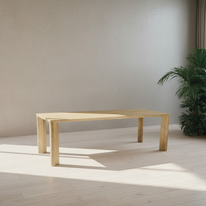 Segment Dining Table Wood Large Heritage Brown
