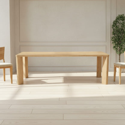 Segment Dining Table Wood Large Heritage Brown