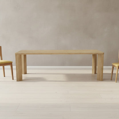 Segment Dining Table Wood Large Heritage Brown