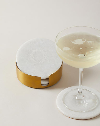 Marble Laurel Coasters