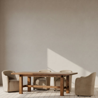 Drava Rolling Dining Chair Beige