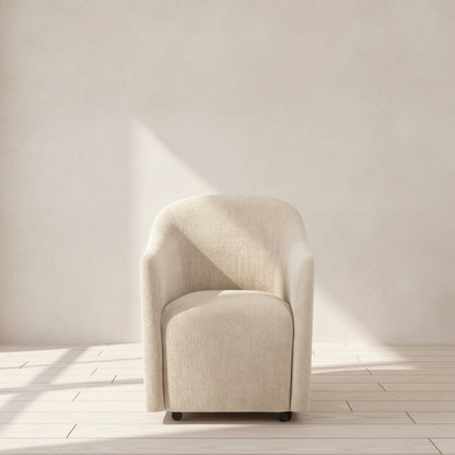 Drava Rolling Dining Chair Beige