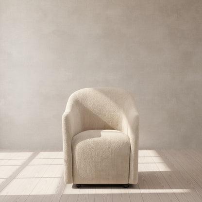 Drava Rolling Dining Chair Beige