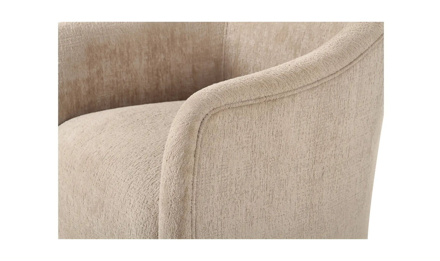 Drava Rolling Dining Chair Beige