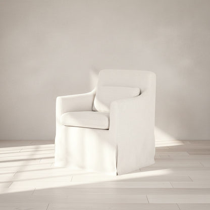 Lydia Slipcover Dining Chair Beige
