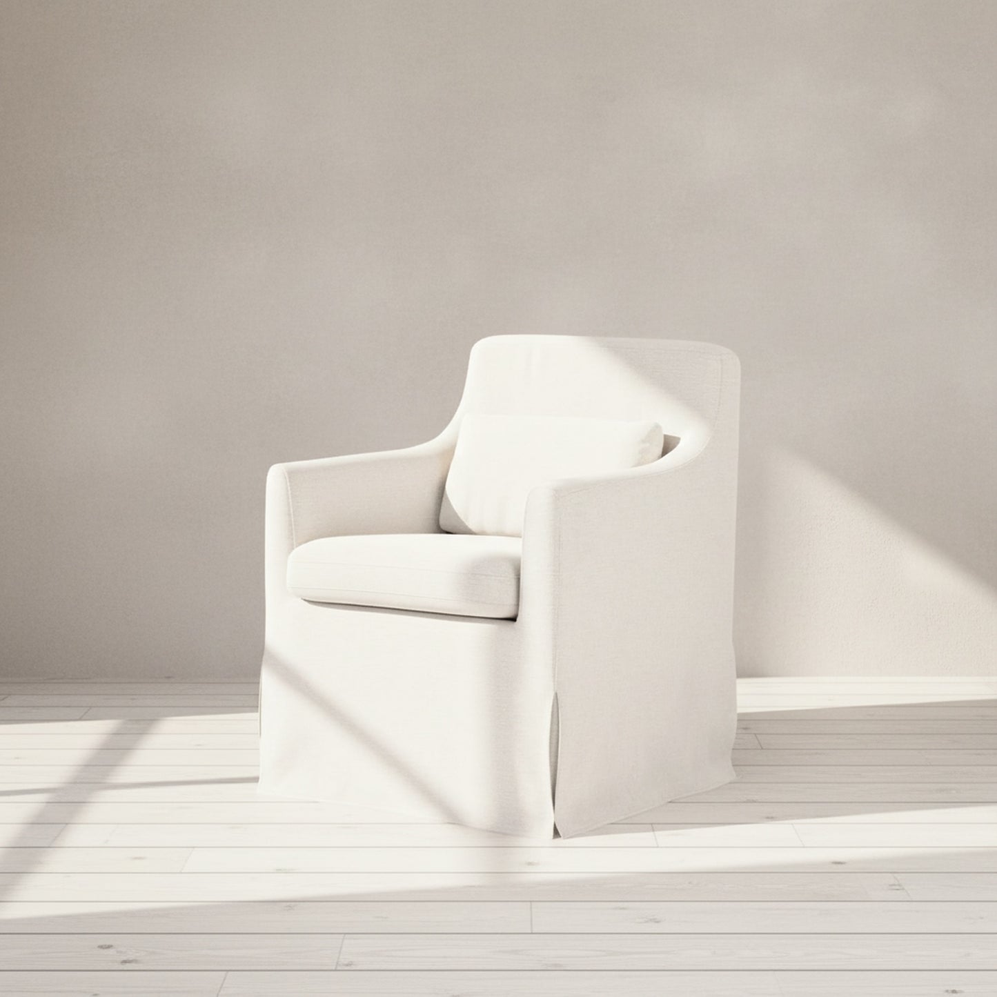 Lydia Slipcover Dining Chair Beige