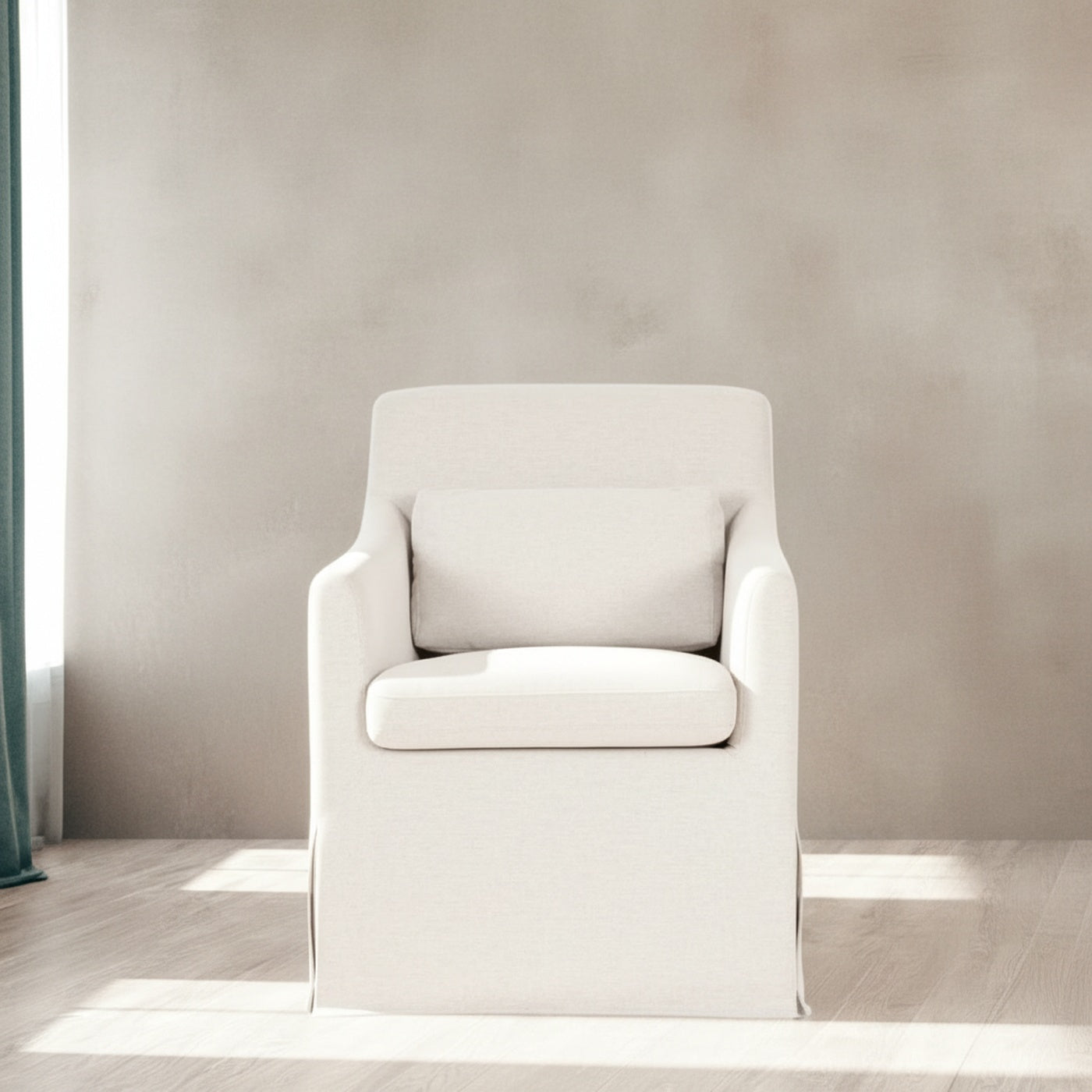 Lydia Slipcover Dining Chair Beige