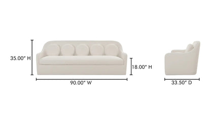 Amelie White Sofa