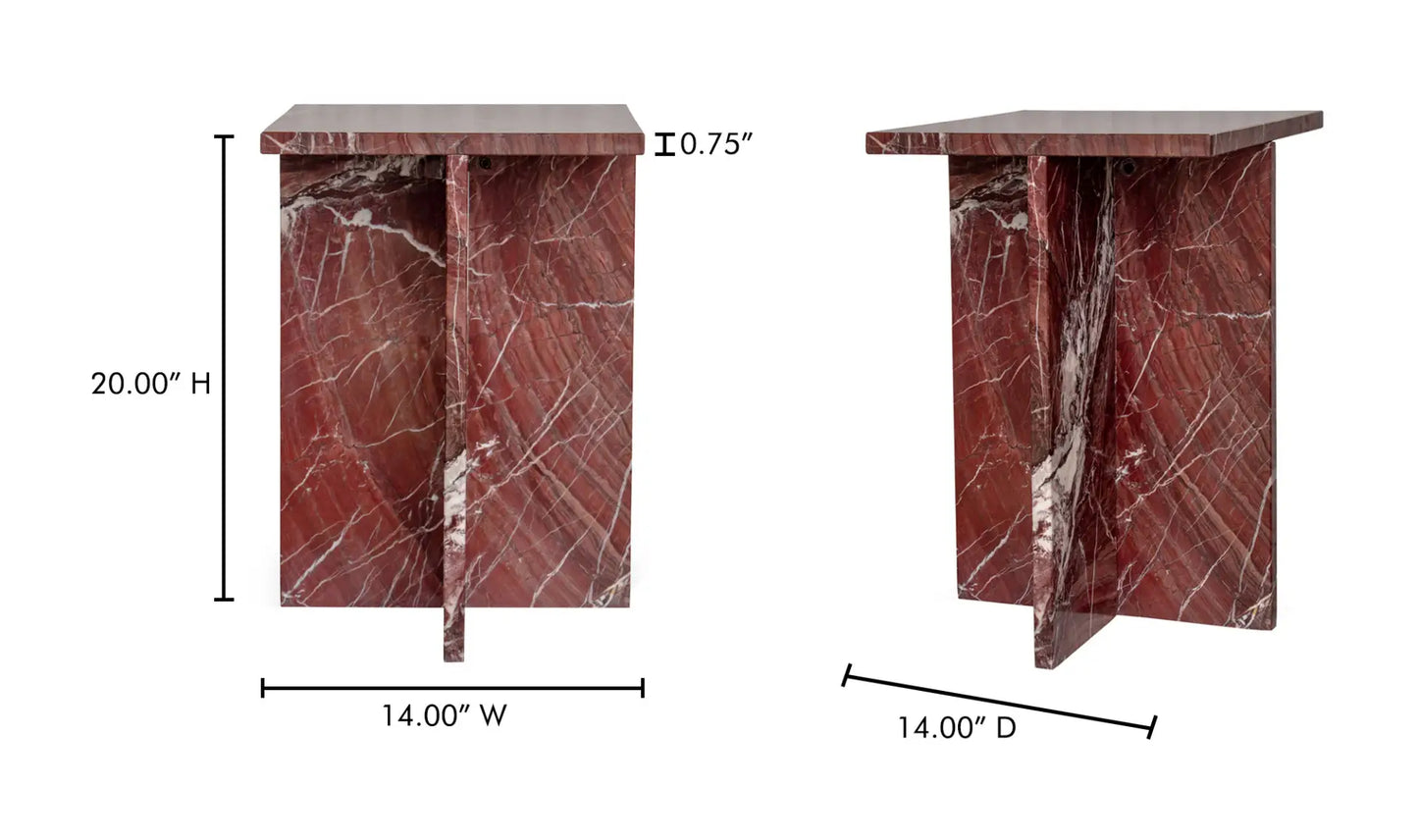 Sienna Red Accent Table