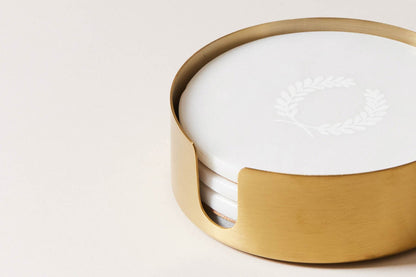 Marble Laurel Coasters