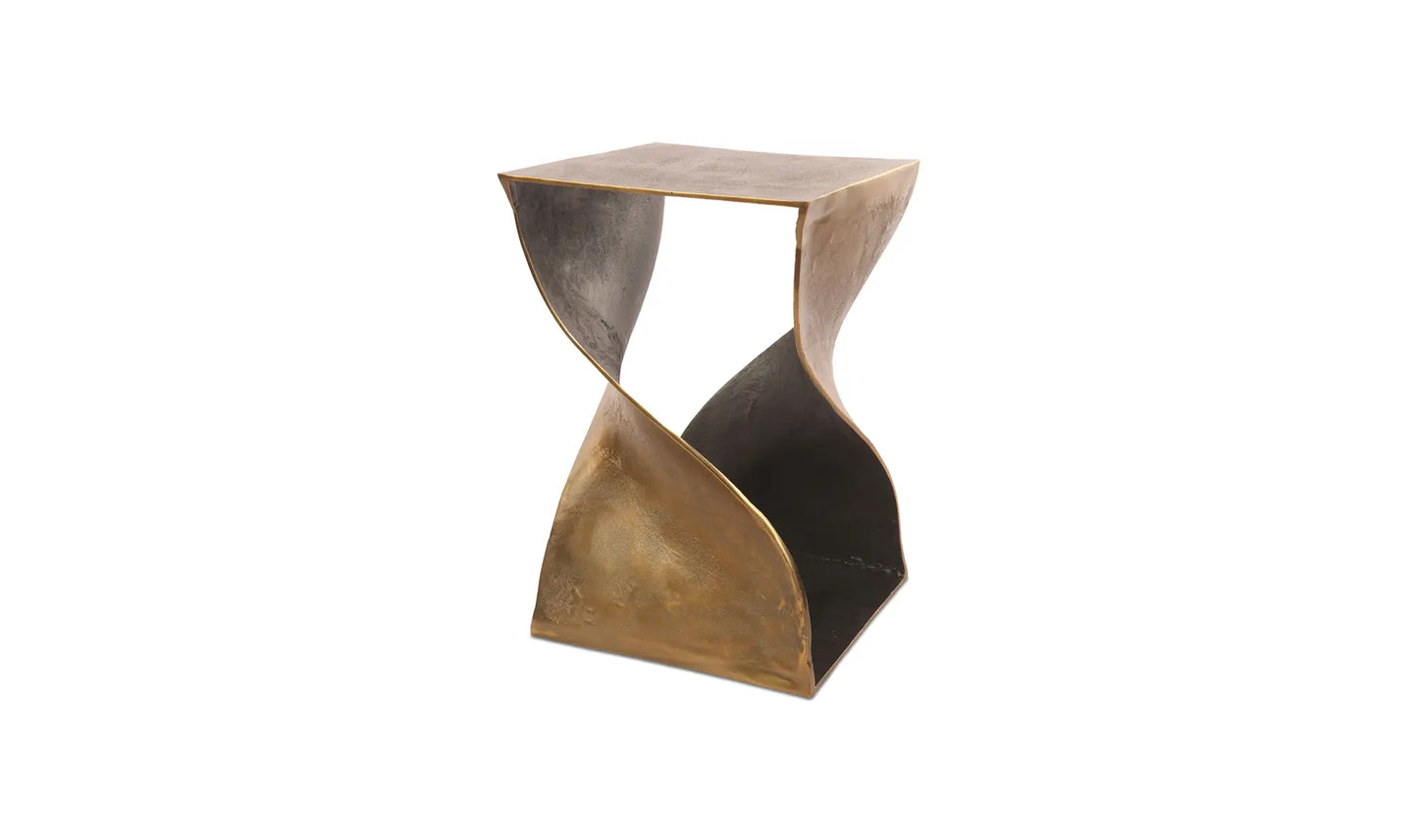 Twist Accent Table Brass