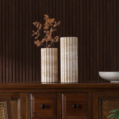 Teroi Travertine Vase Set 2