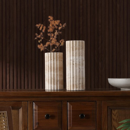 Teroi Travertine Vase Set 2