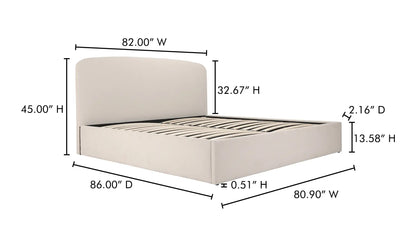 Joan Storage Bed Cream