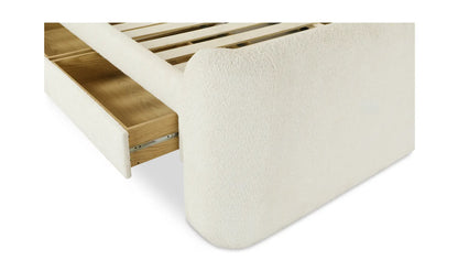 Sophia King Storage Bed Cream
