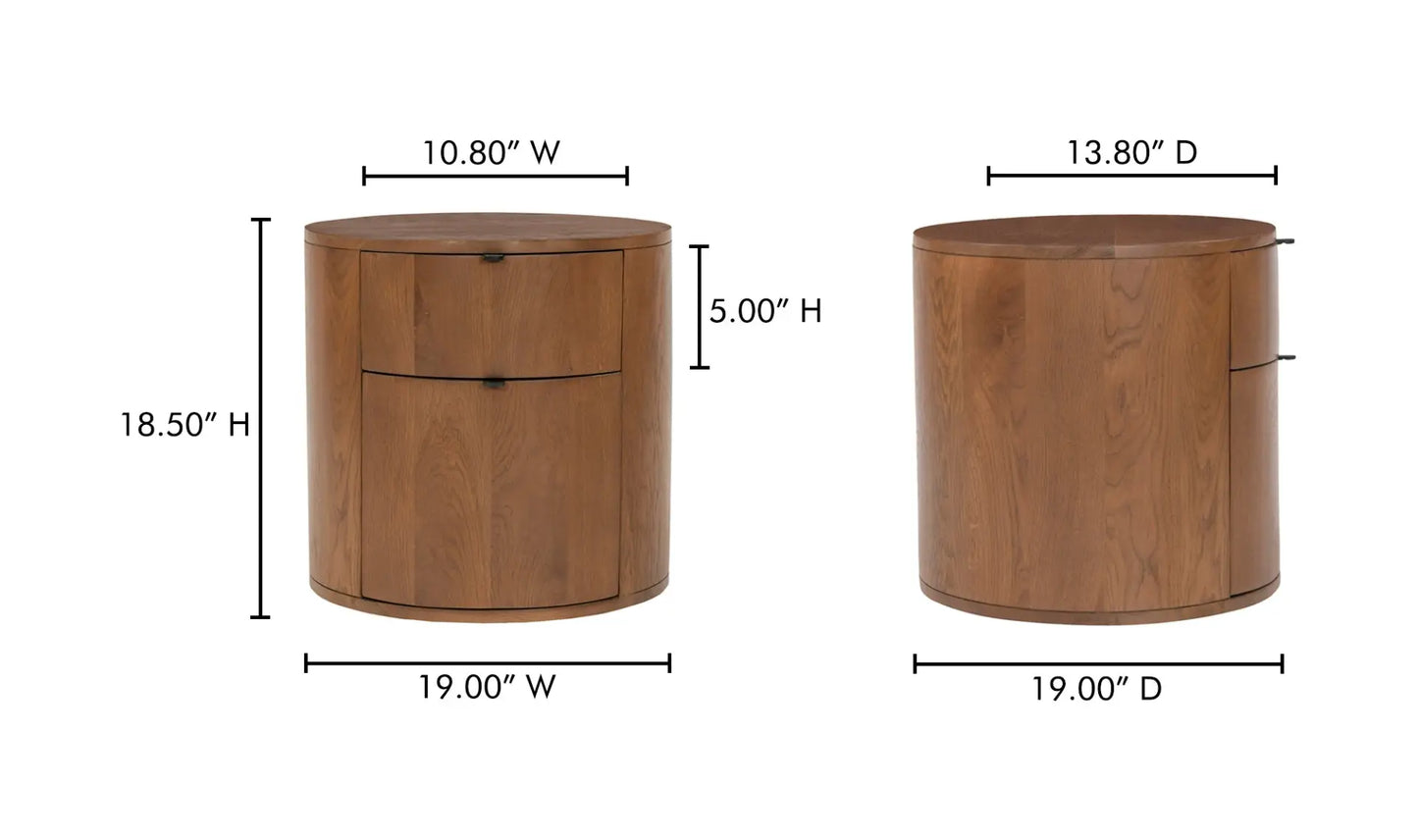 Teddy Two Drawer Nightstand