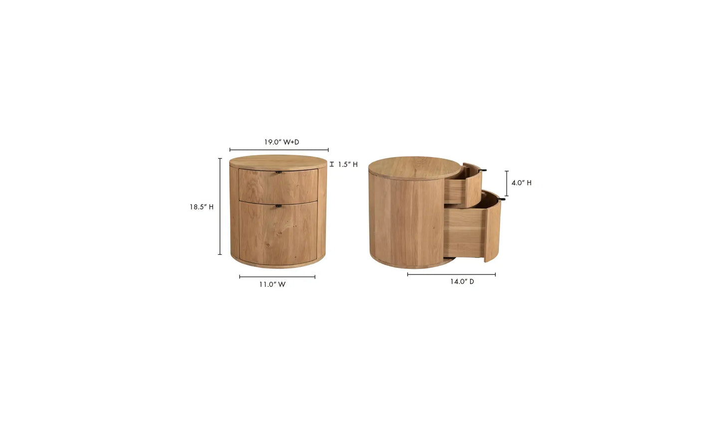 Teddy Two Drawer Nightstand