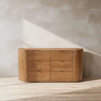 Theo 6 Drawer Dresser Natural