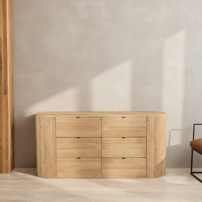 Theo 6 Drawer Dresser Natural