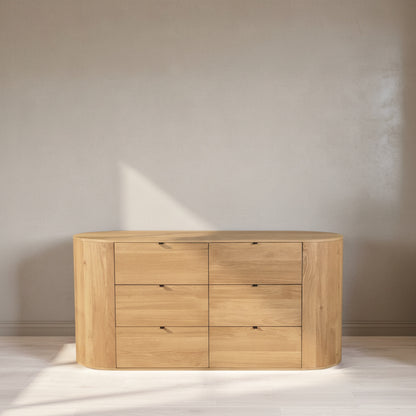 Theo 6 Drawer Dresser Natural