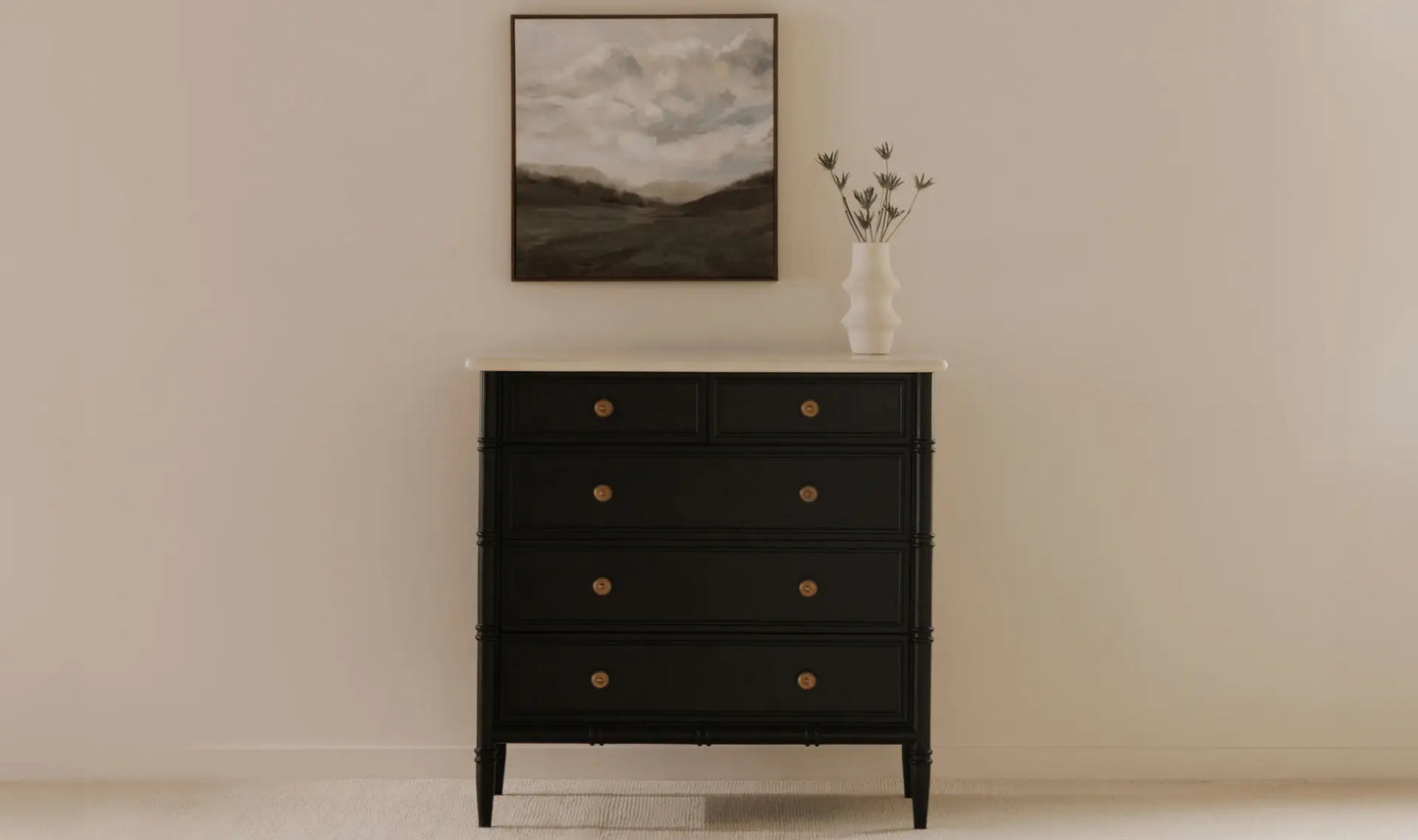 Eleanor 5 Drawer Chest Black