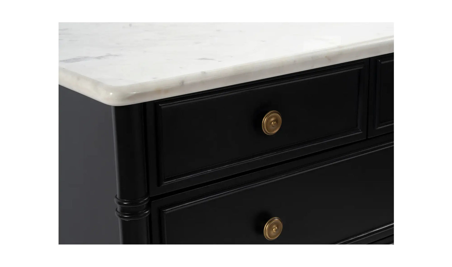 Eleanor 5 Drawer Chest Black
